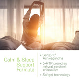 Irwin Naturals Power to Sleep PM soft-gels on a wooden table