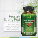 Irwin Naturals Prosta-Strong RED supplement bottle with measuring spoon