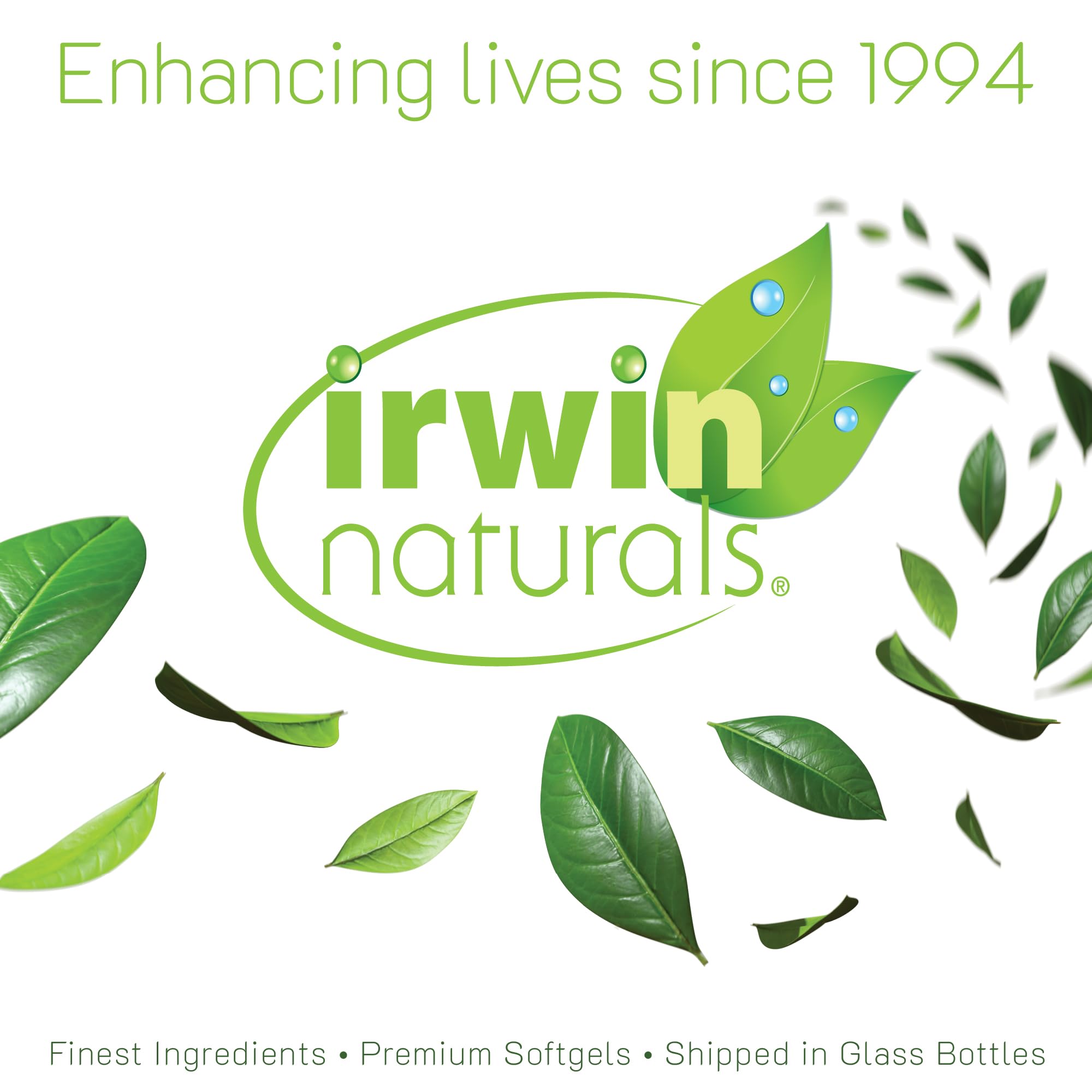 Irwin Naturals Stress-Defy Daily Stress Support product with a measuring spoon