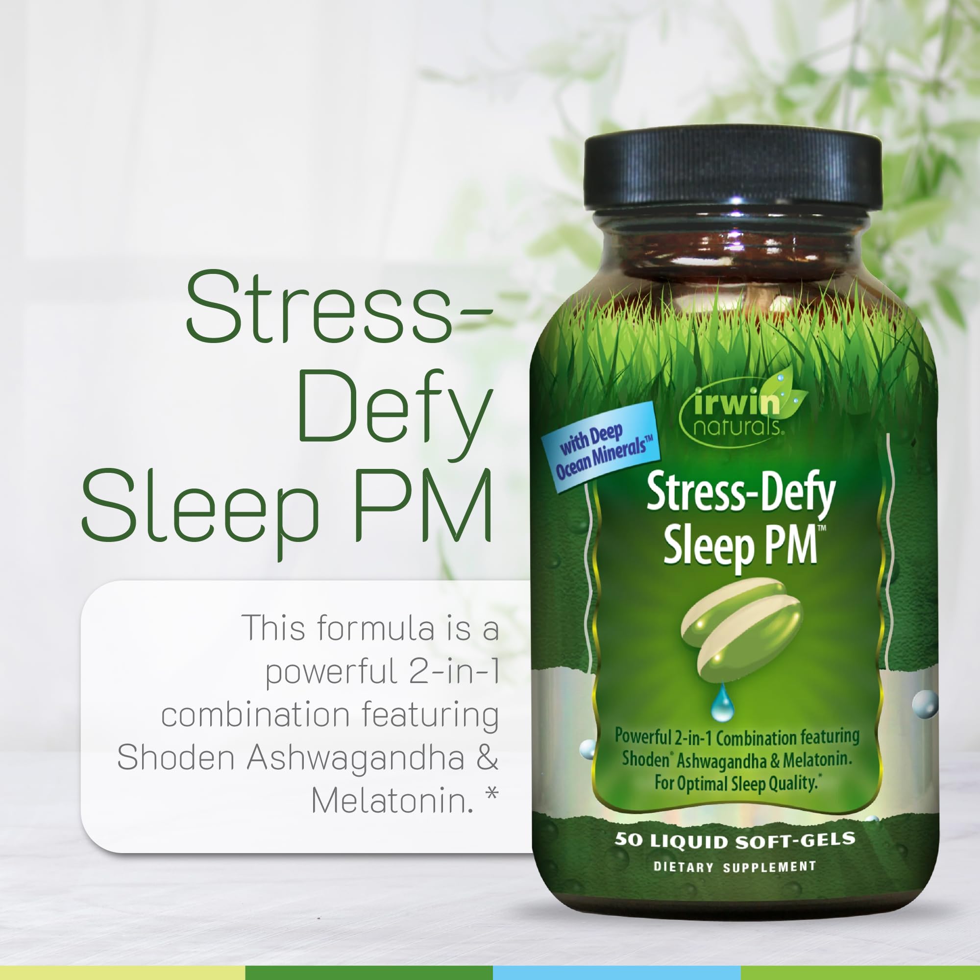 Irwin Naturals Stress-Defy Sleep PM liquid soft-gel capsule