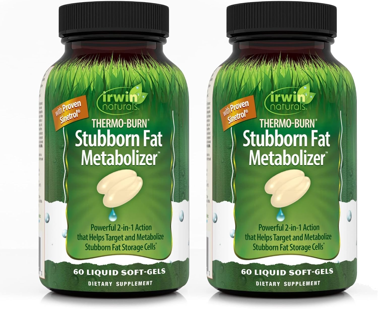 Irwin Naturals Stubborn Fat a balanced routine 549g liquid soft-gels front view