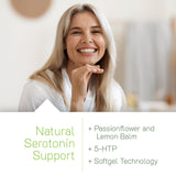 Irwin Naturals Sunny Mood 5-HTP 100mg supplement capsules close-up