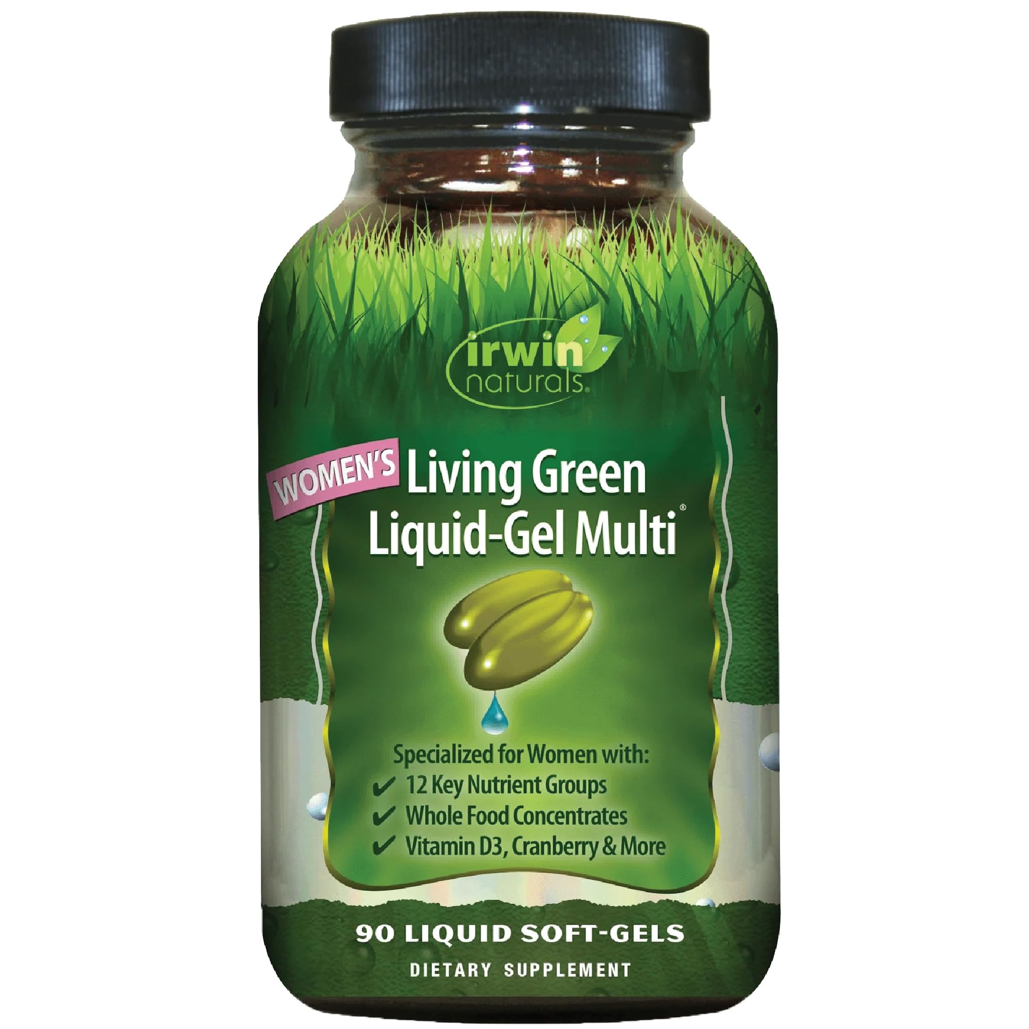Irwin Naturals Women's Living Green Liquid-Gel Multi front view