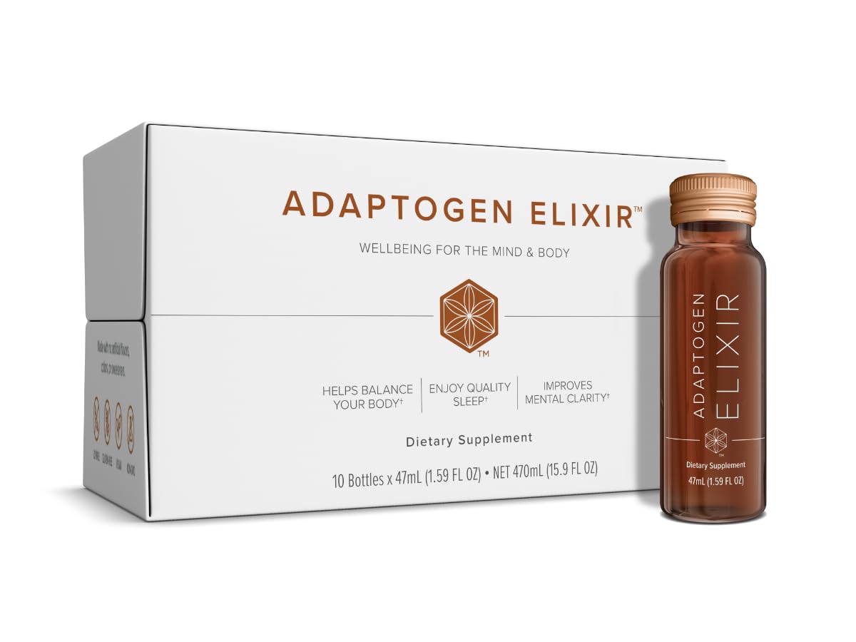 Isagenix Adaptogen Elixir pack of 10 bottles front view