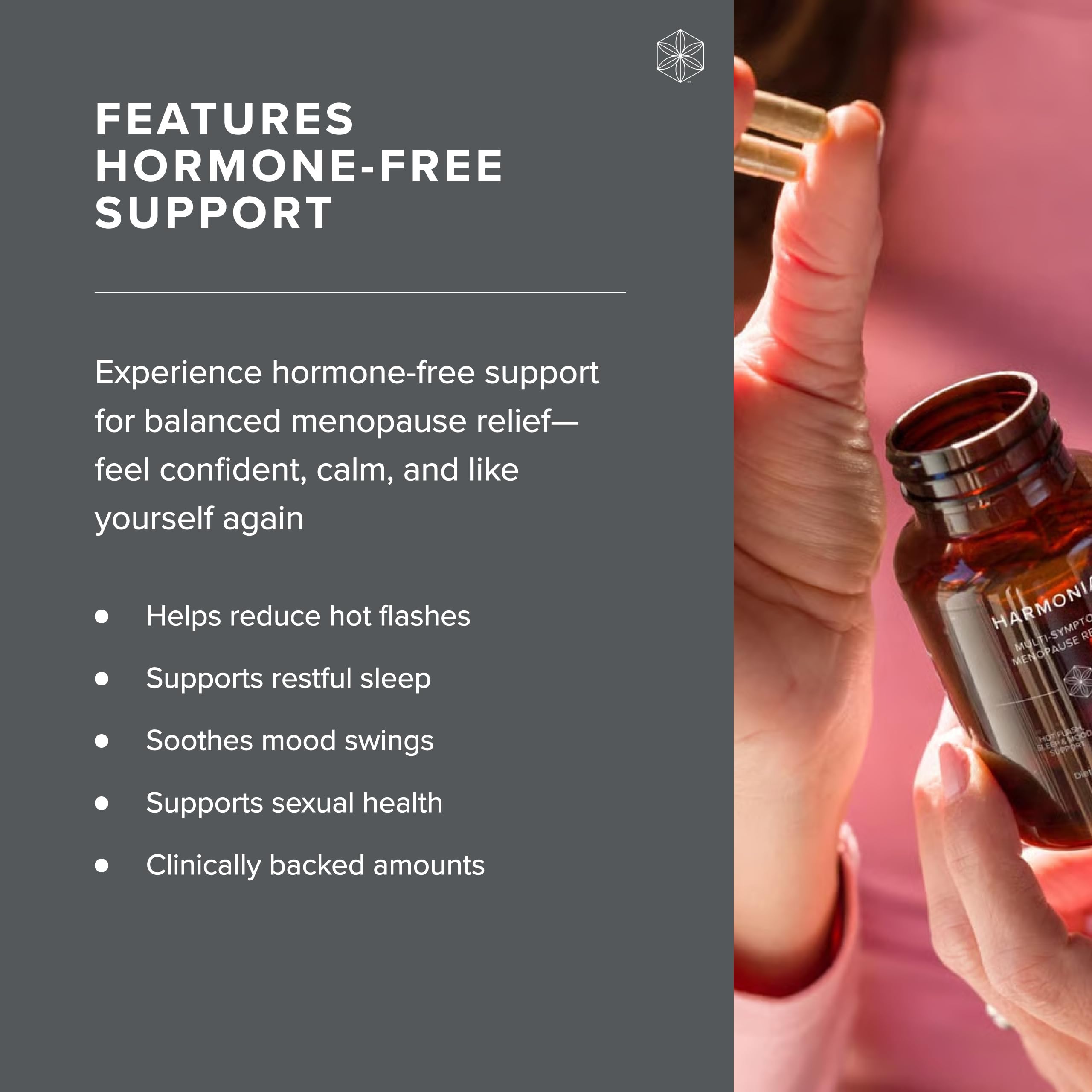 Isagenix Harmonia Menopause Support 60 Capsules opened bottle