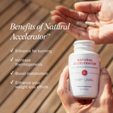 Isagenix Natural Accelerator Fat Burner 60 Capsules on a wooden table