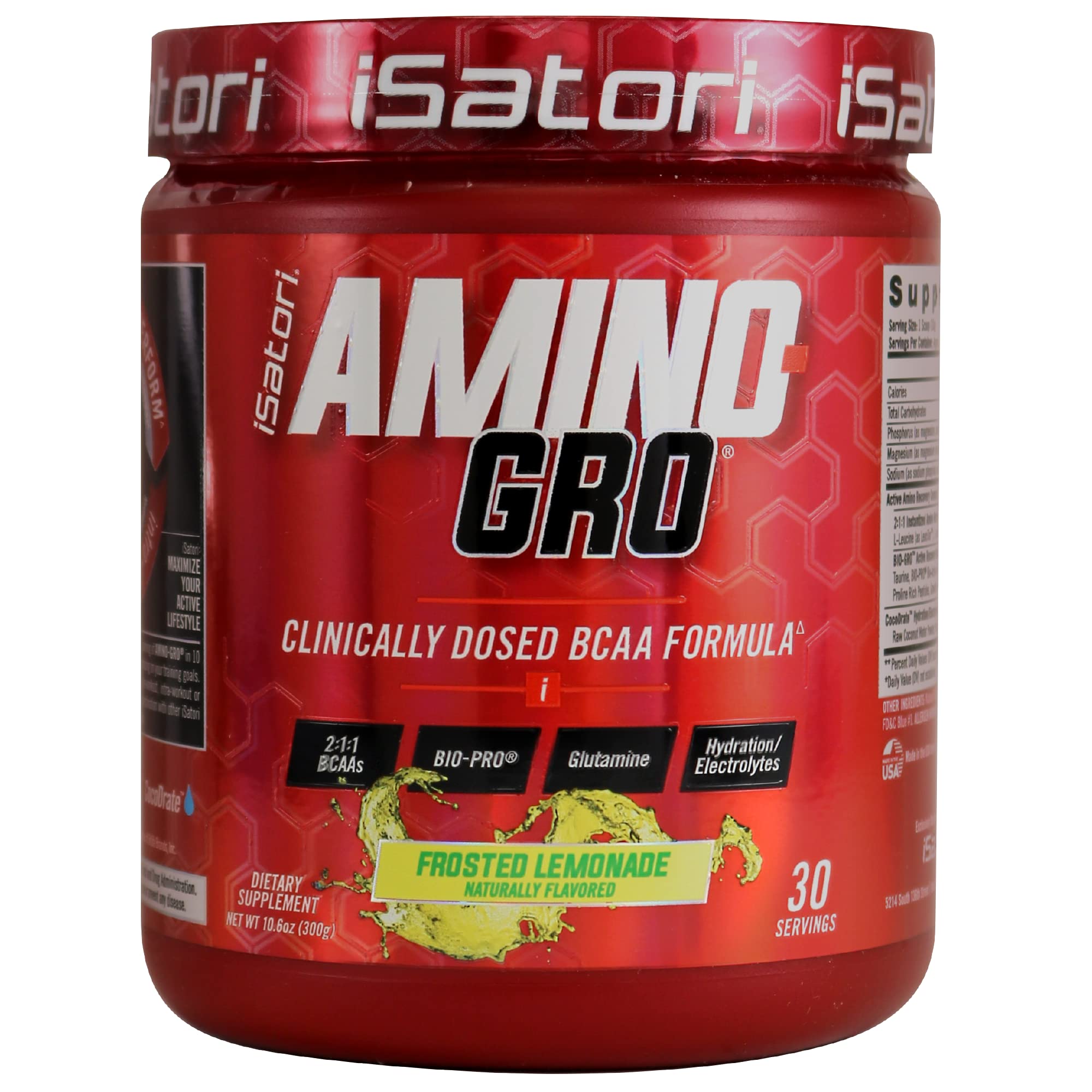 iSatori Amino-GRO BCAA Powder 340g front view
