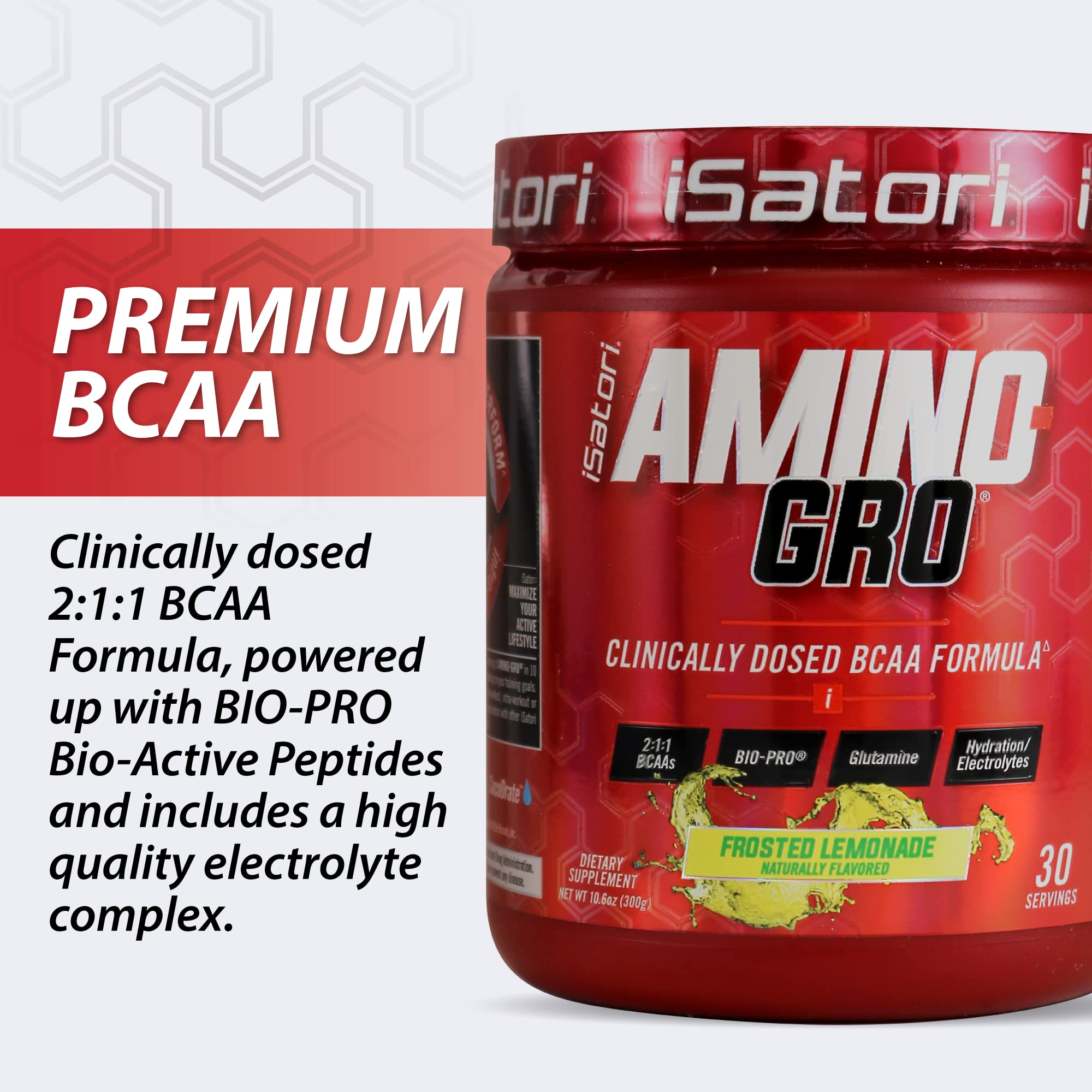 iSatori Amino-GRO BCAA Powder 340g lifestyle scene