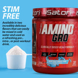 iSatori Amino-GRO BCAA Powder 340g lifestyle shot with gym equipment