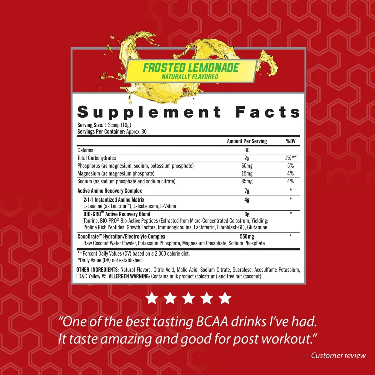 iSatori Amino-GRO BCAA Powder 340g packaging