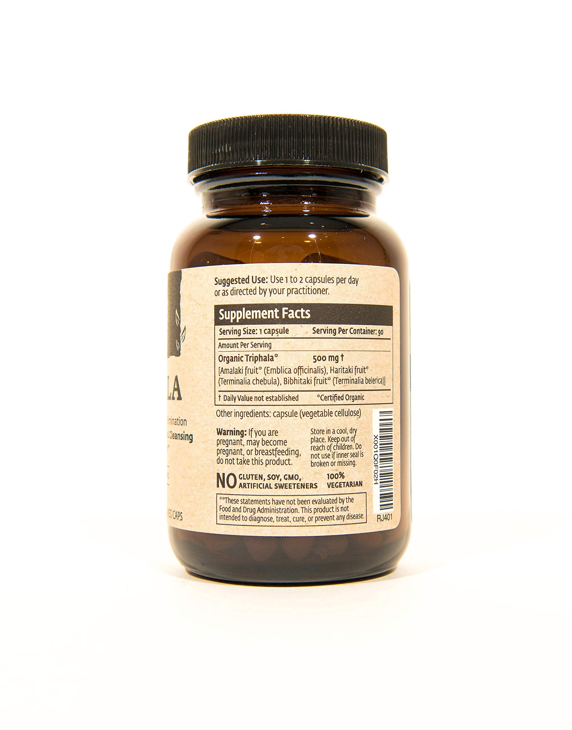 ISHA Triphala Capsules 60 count bottle side view