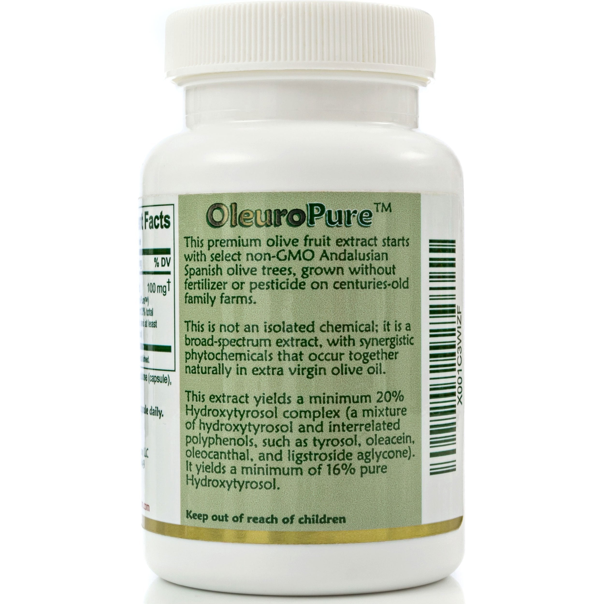 Island Nutrition Hydroxytyrosol Supplement on a wooden table