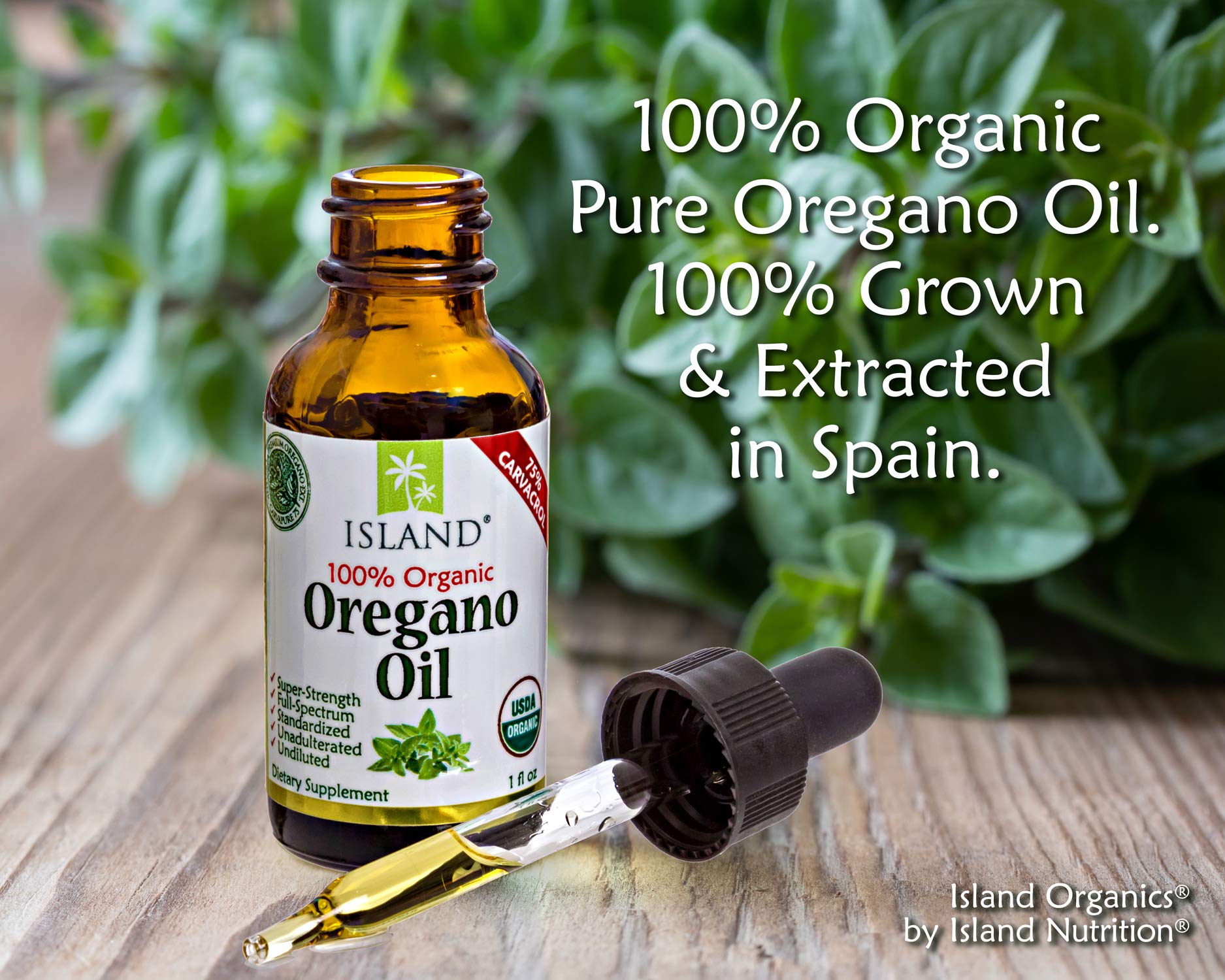Island Nutrition Organic Oregano Oil Drops 100g with dropper