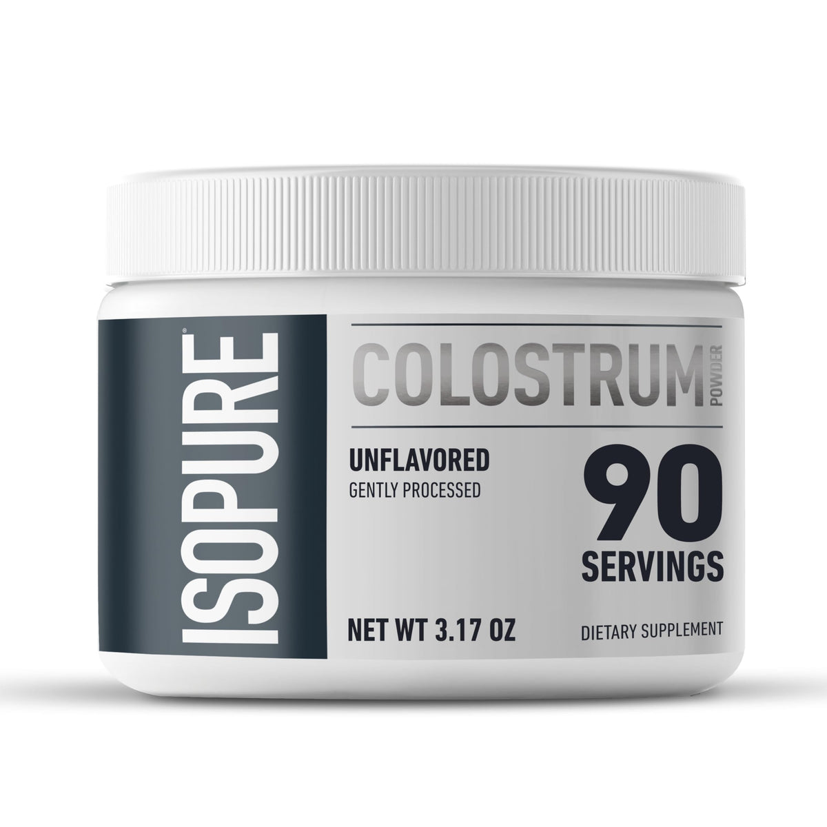 Isopure Bovine Colostrum Powder 90g front view