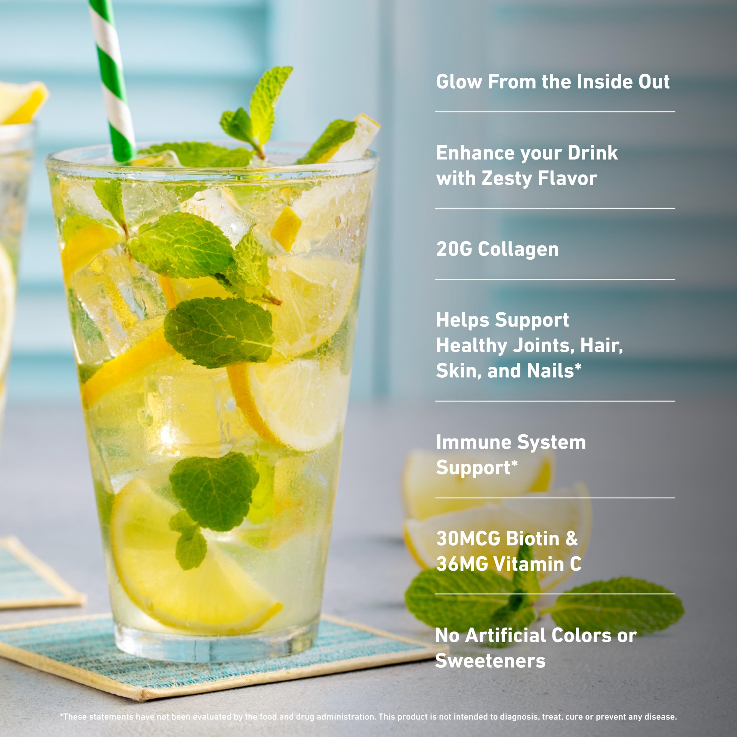 Isopure Collagen Peptides mixed in a glass of water