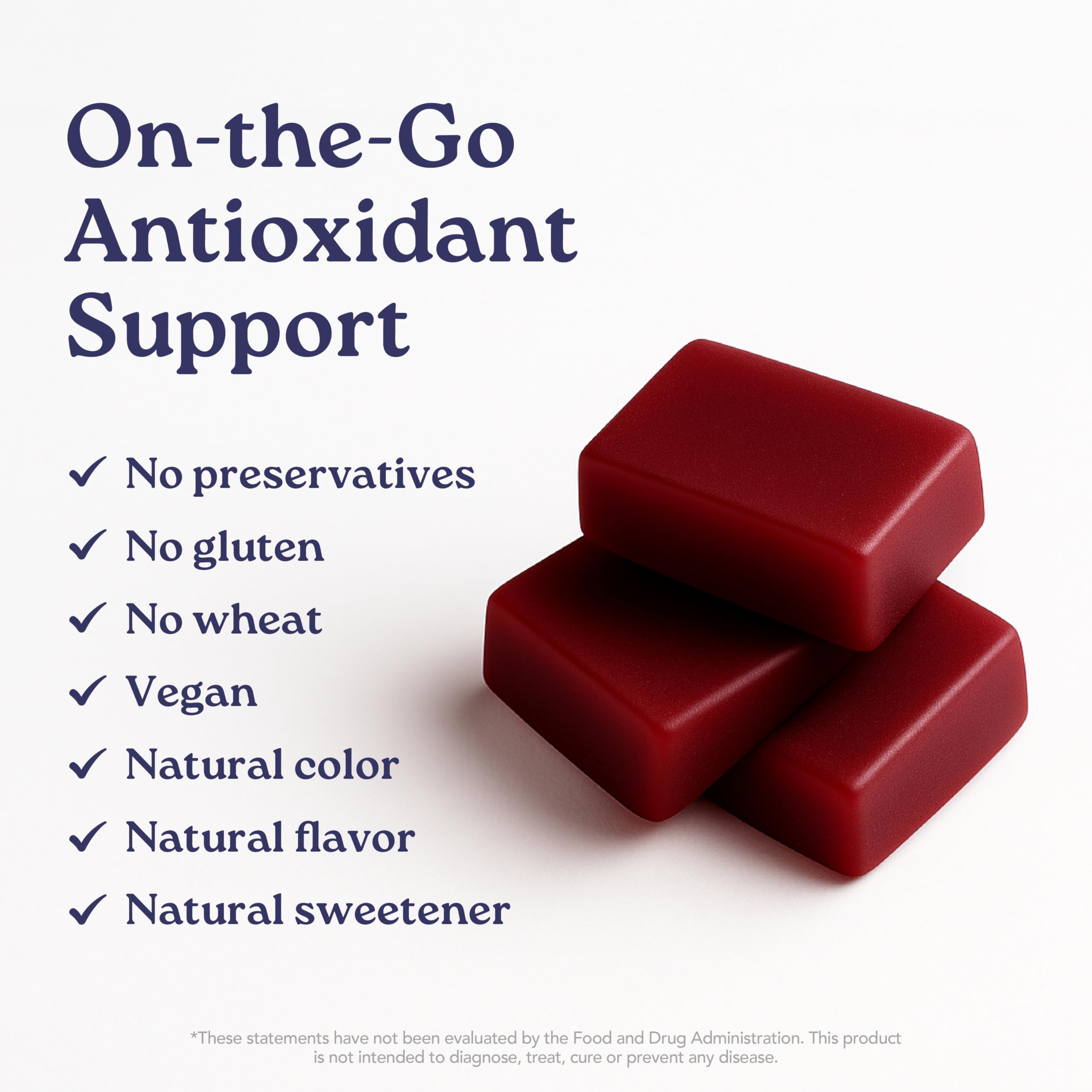 Isotonix Antioxidant Supplement Chewables close-up of ingredients