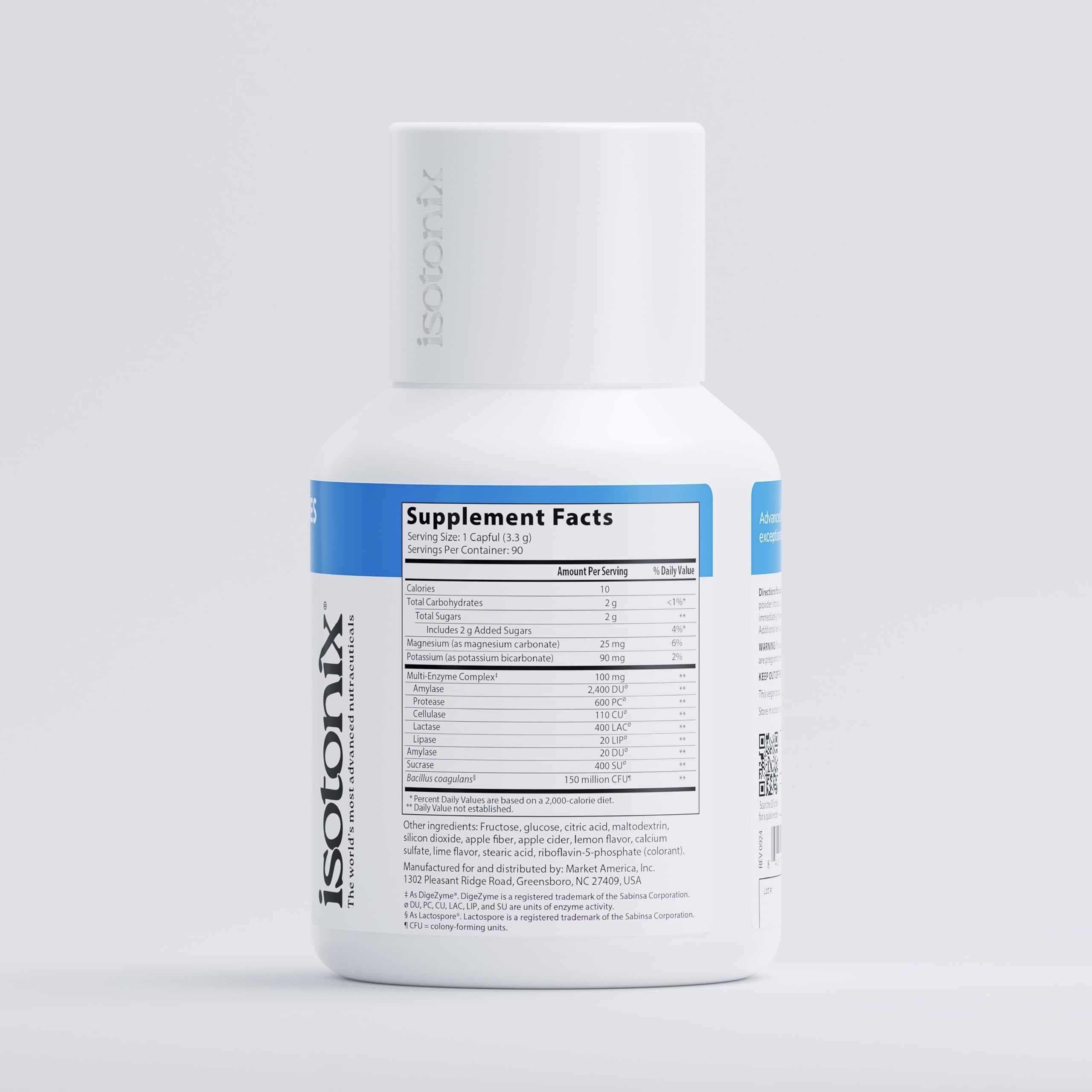 Isotonix Multi-Enzymes Powder 6g in a glass of water