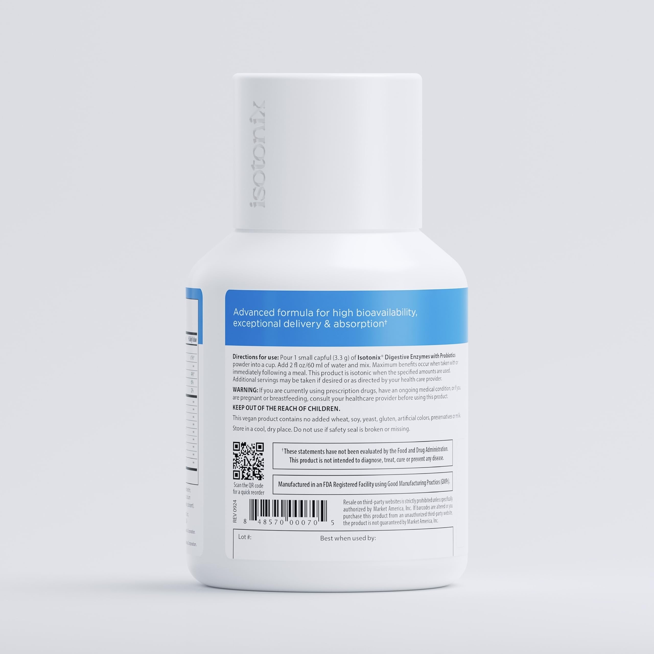 Isotonix Multi-Enzymes Powder 6g with measuring spoon