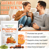ISUNRISE Pumpkin Seed Oil Capsules with a measuring spoon