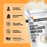 It's Just! Collagen Peptides 567g in a baking setup with ingredients