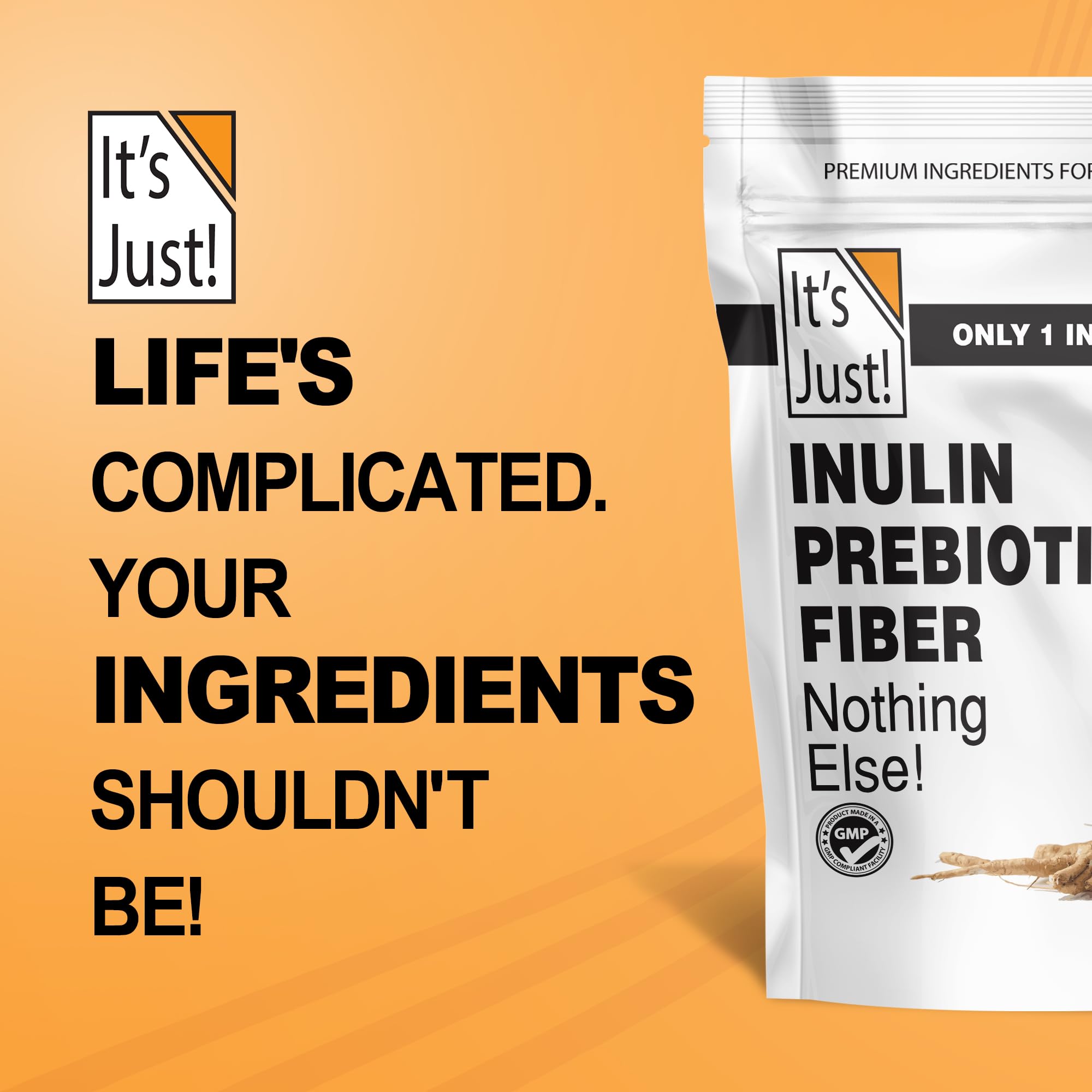 It's Just! Inulin Prebiotic Powder close-up of chicory root