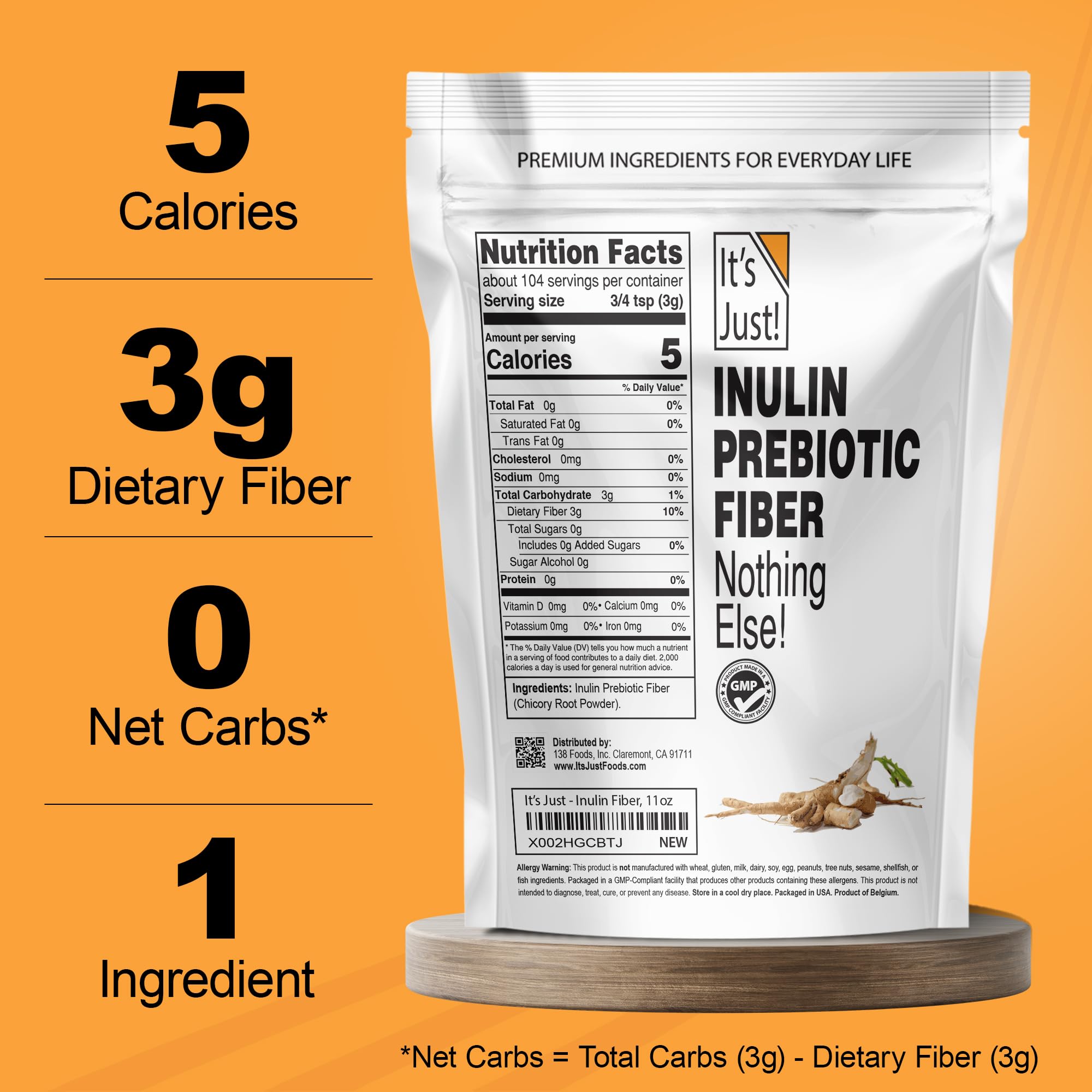 It's Just! Inulin Prebiotic Powder usage suggestion