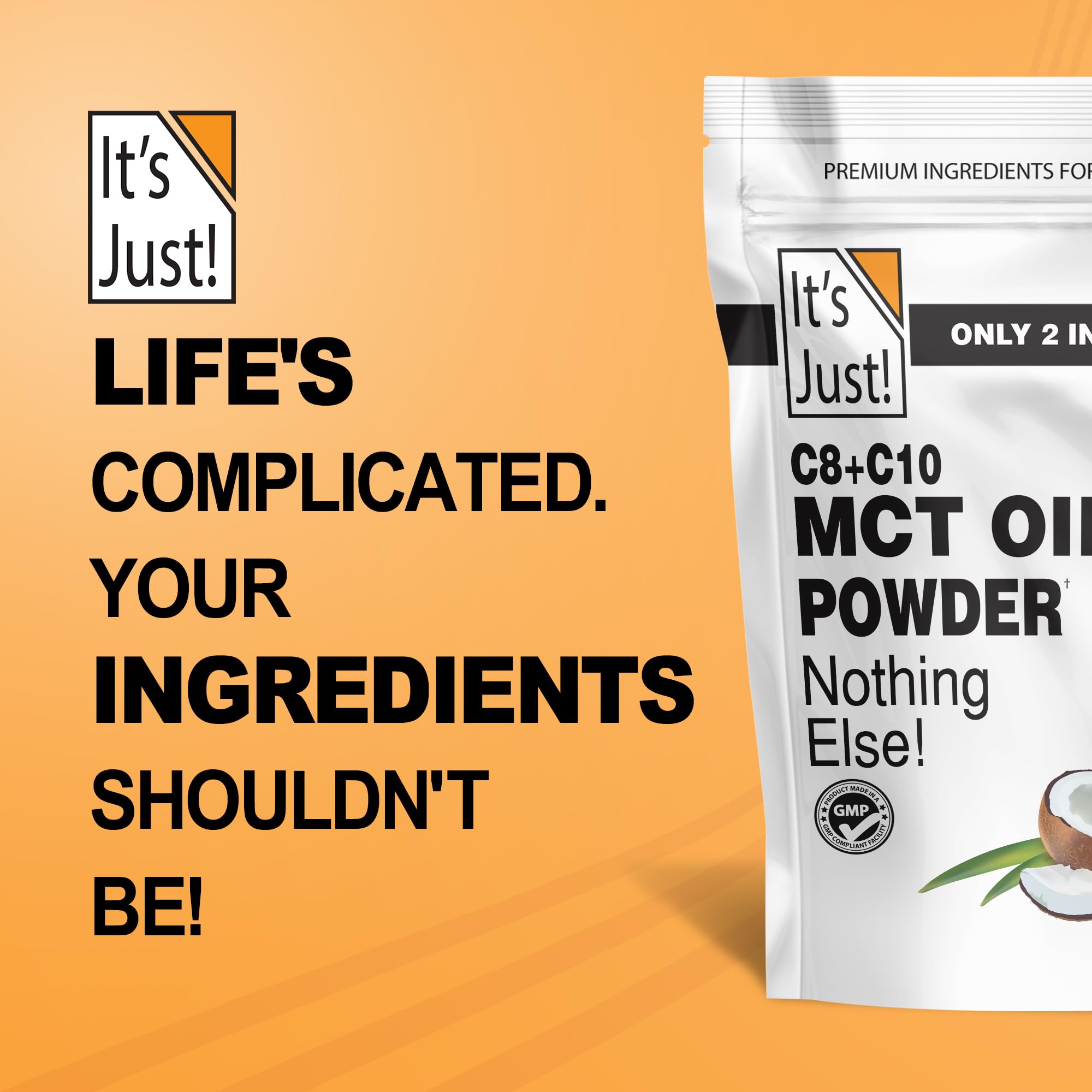It's Just! MCT Oil Powder 680g in a kitchen setting