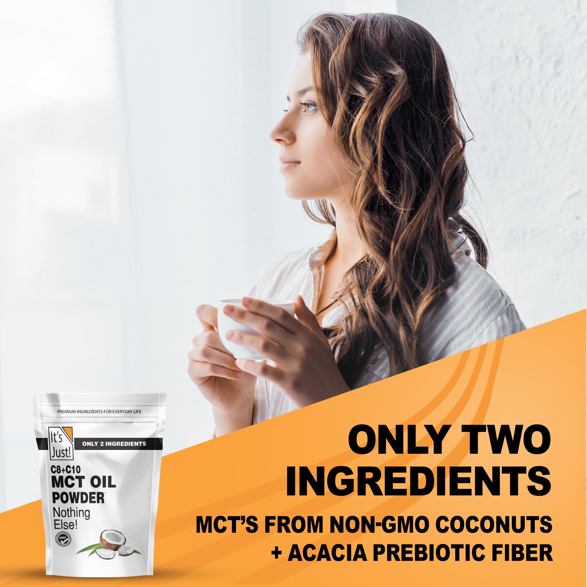 It's Just! MCT Oil Powder 680g mixed in coffee