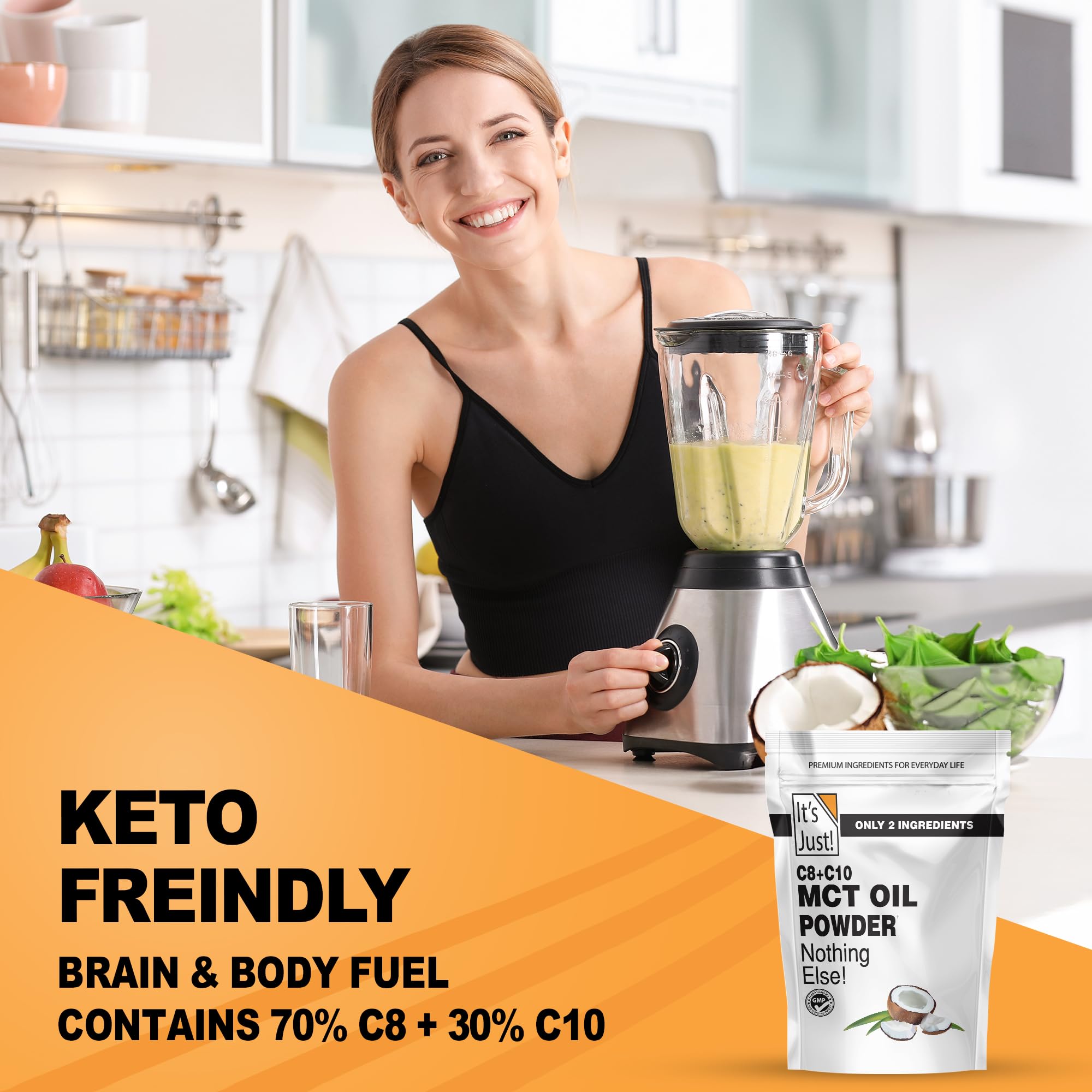It's Just! MCT Oil Powder 680g unflavoured powder scoop