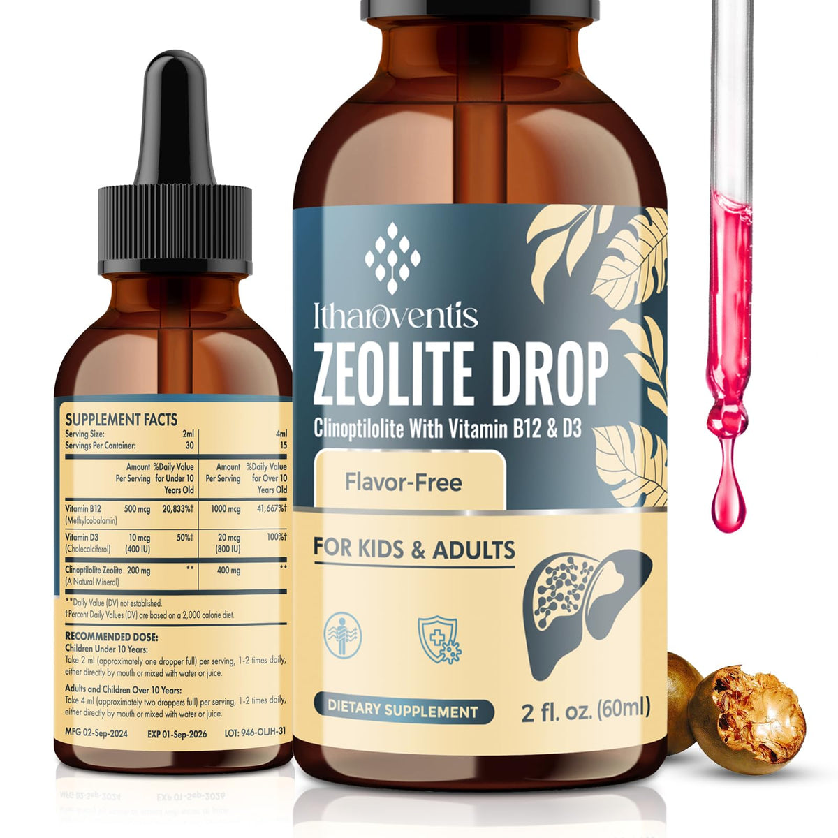 Itharoventis Kids’ Daily Drops liquid supplement front view