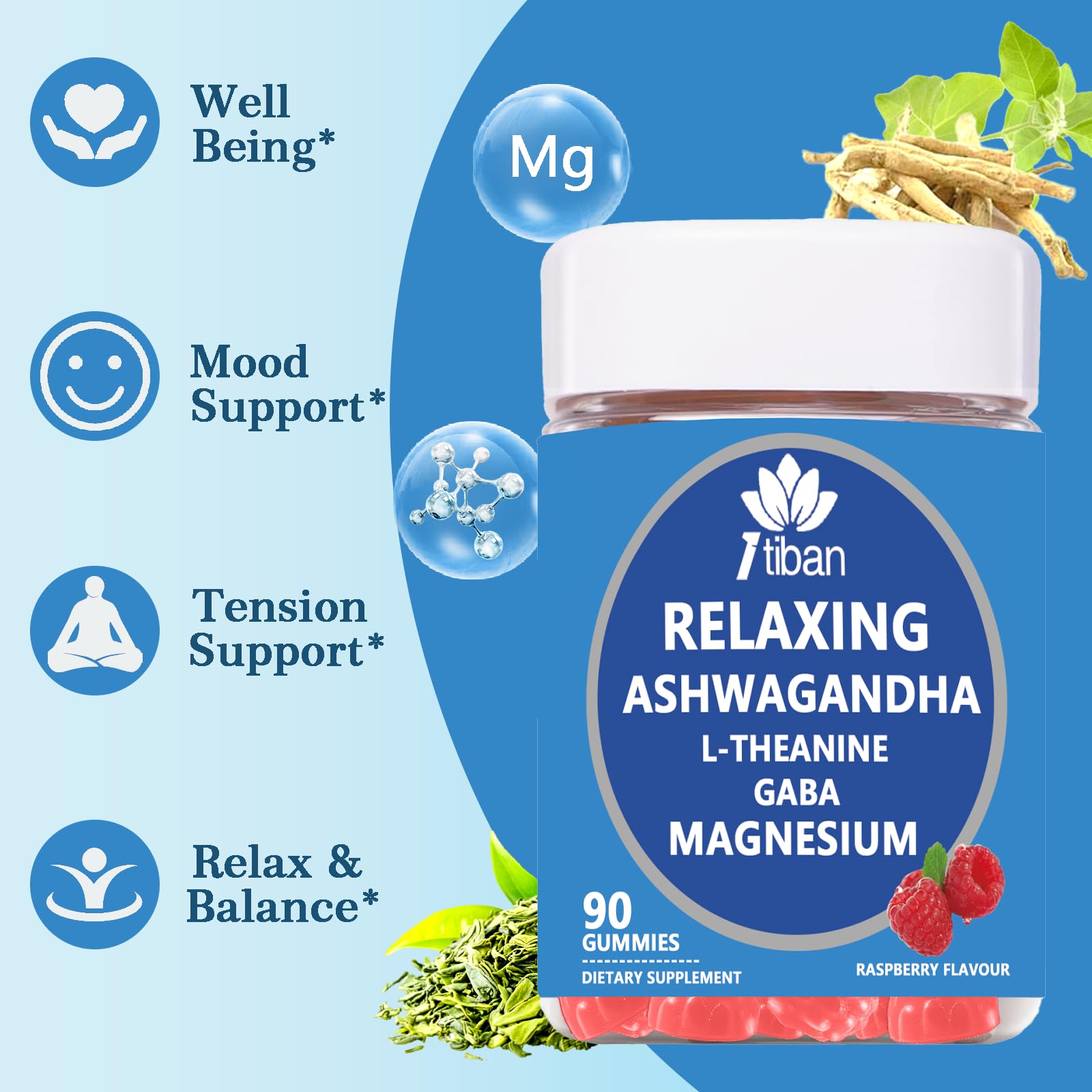 Itiban Cortisol Support Gummies showing individual gummy