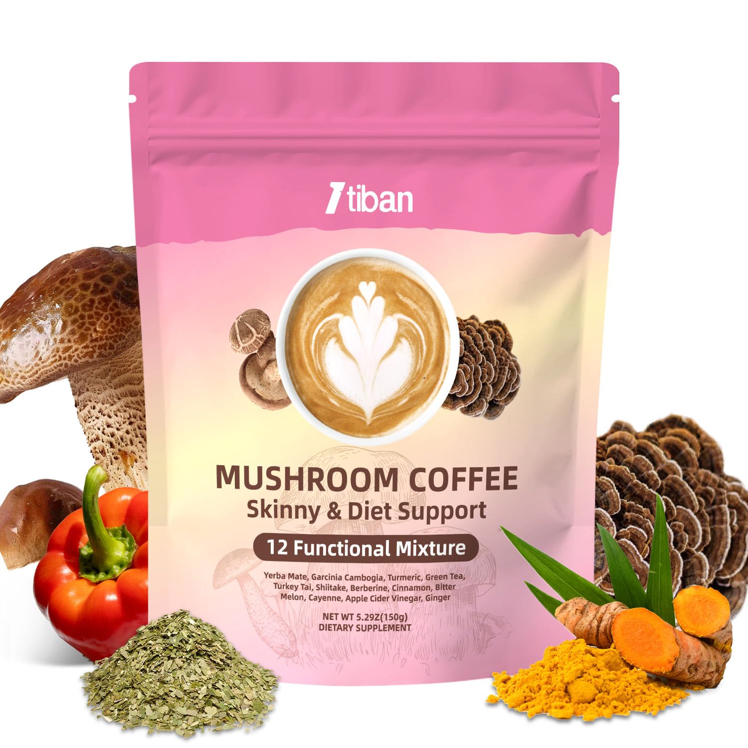 Itiban Mushroom Coffee Blend 100g front view