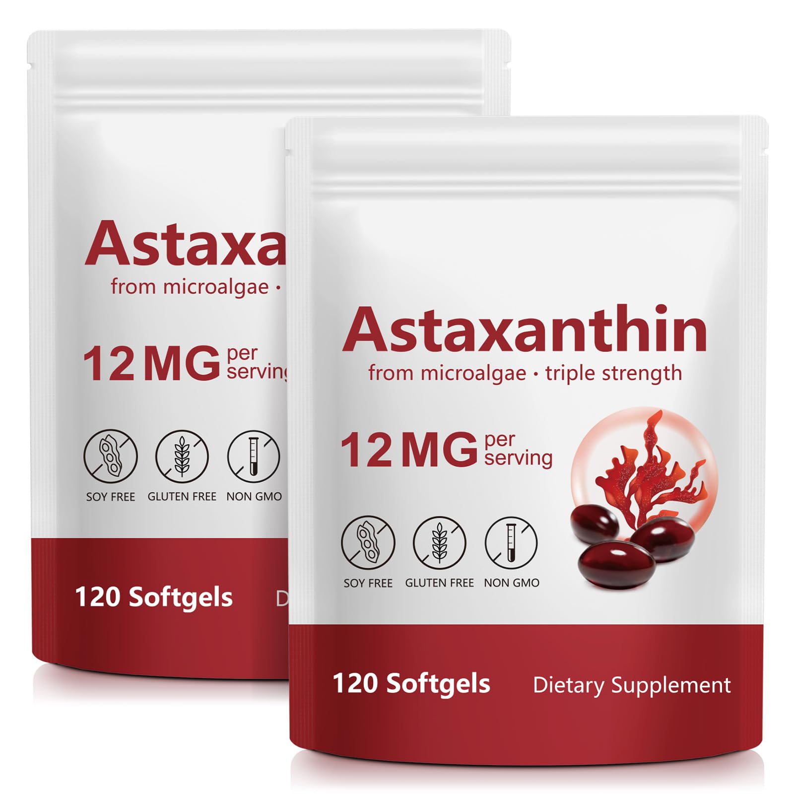 ITSDAWN Astaxanthin 12mg softgel bottle front view