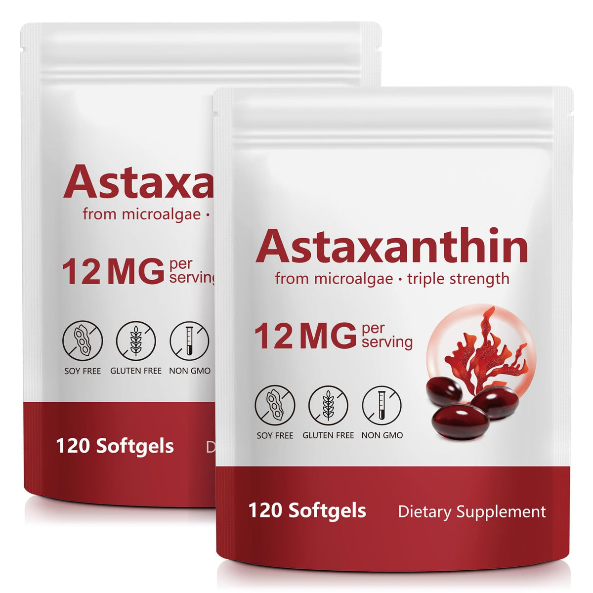 ITSDAWN Astaxanthin 12mg softgel bottle front view