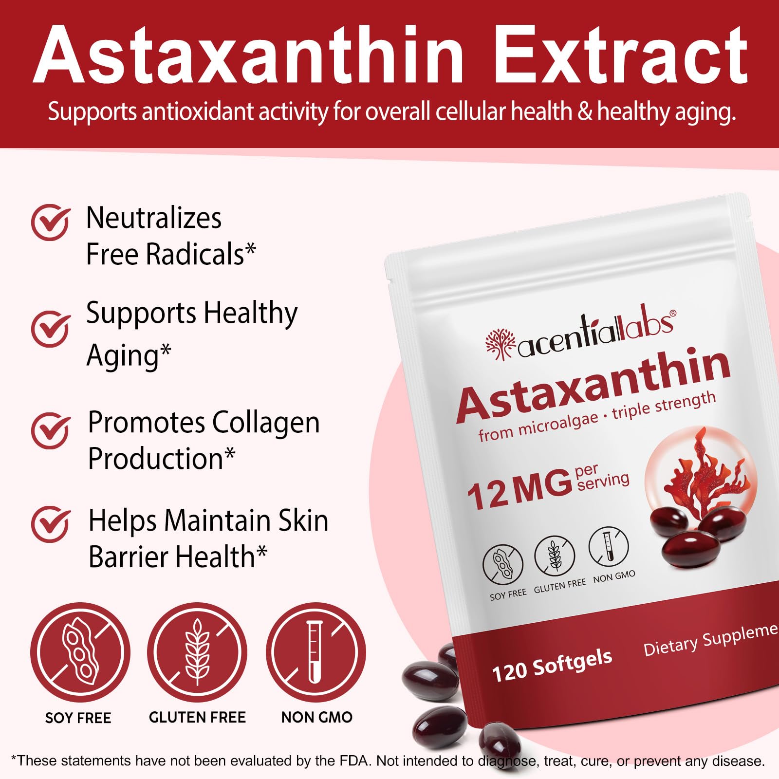 ITSDAWN Astaxanthin 12mg softgel close-up