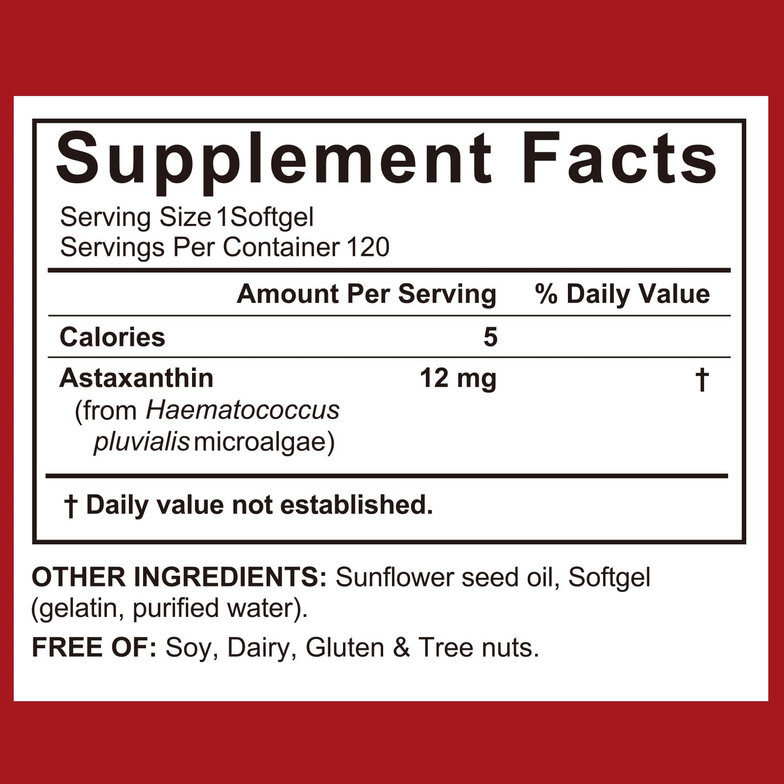 ITSDAWN Astaxanthin softgels in a hand
