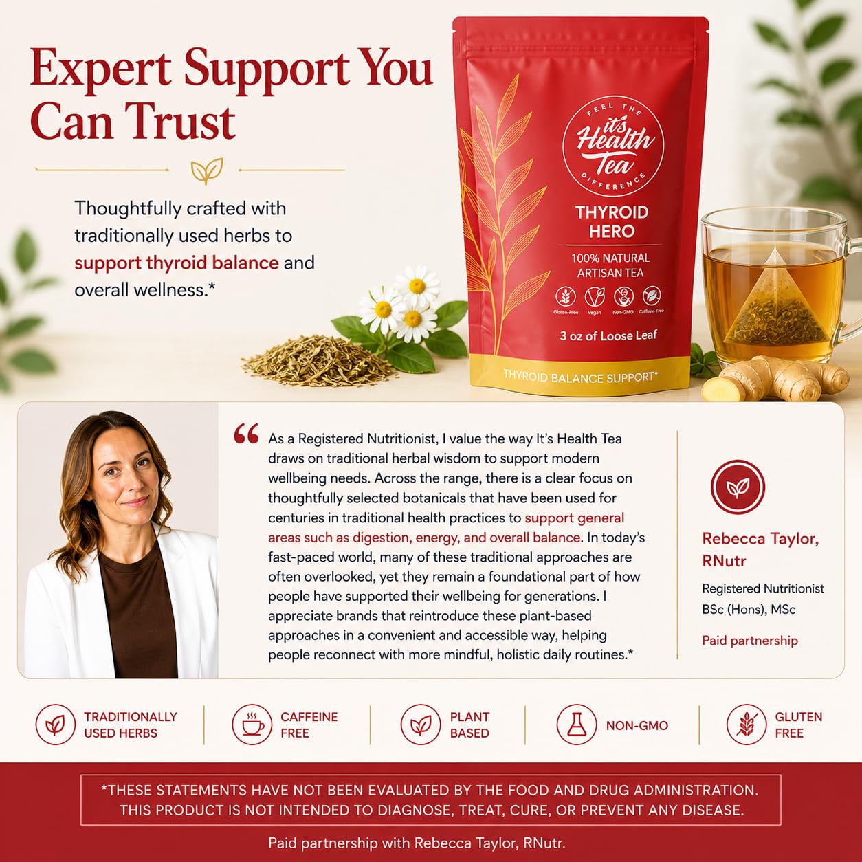 ItsHealthTea Herbal Thyroid Support Tea ingredients list