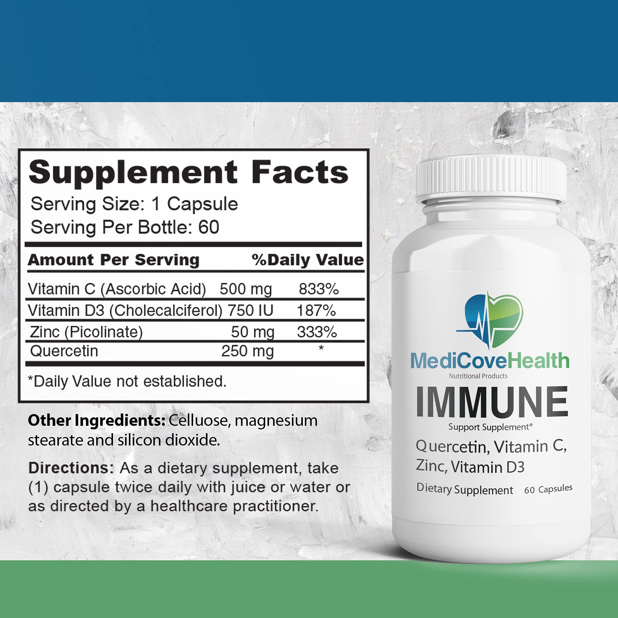 Ivory Caps Zinc Supplement ingredients list close-up
