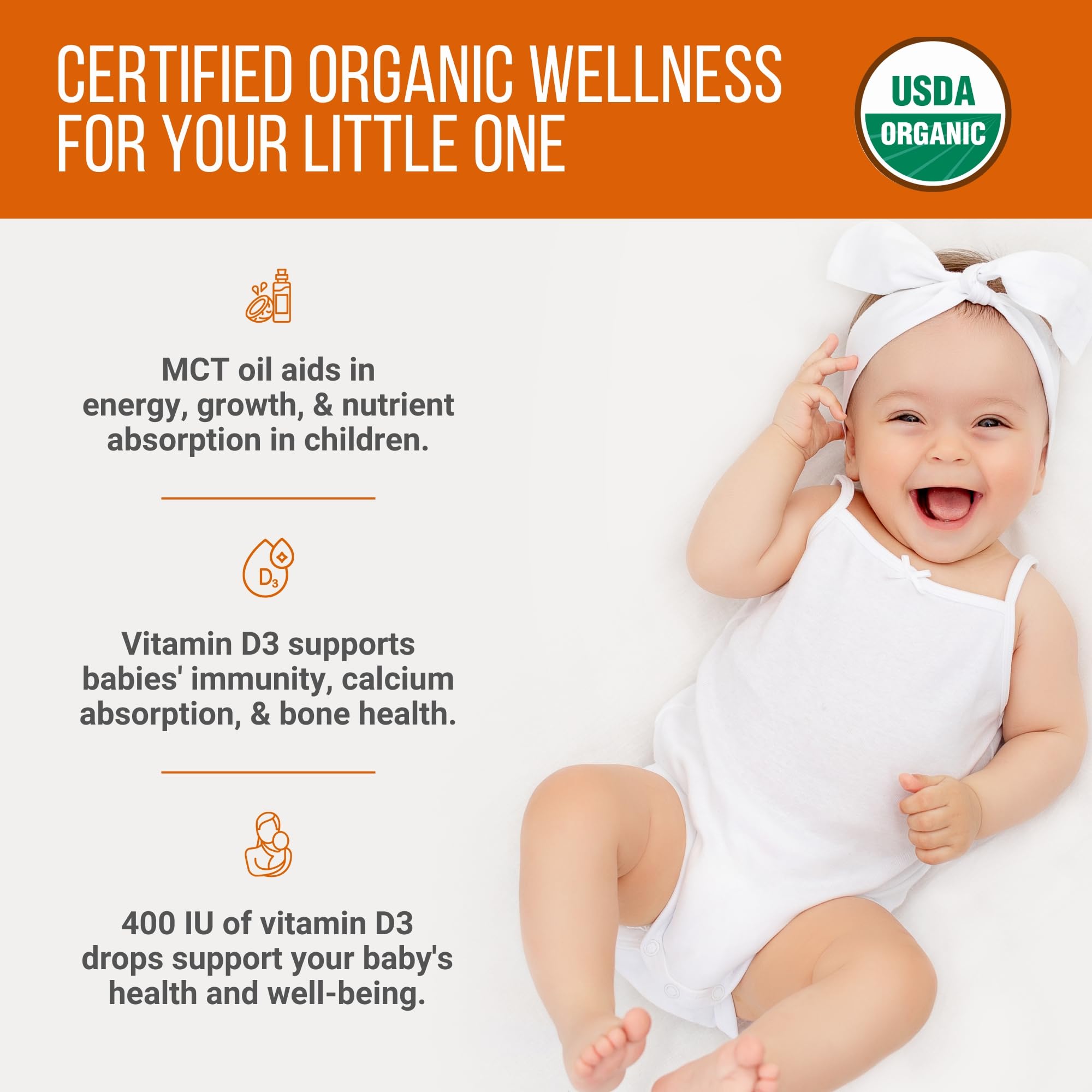 ivvion Organic Vegan Daily Baby Vitamin D3 Drops ingredients list