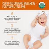ivvion Organic Vegan Daily Baby Vitamin D3 Drops ingredients list