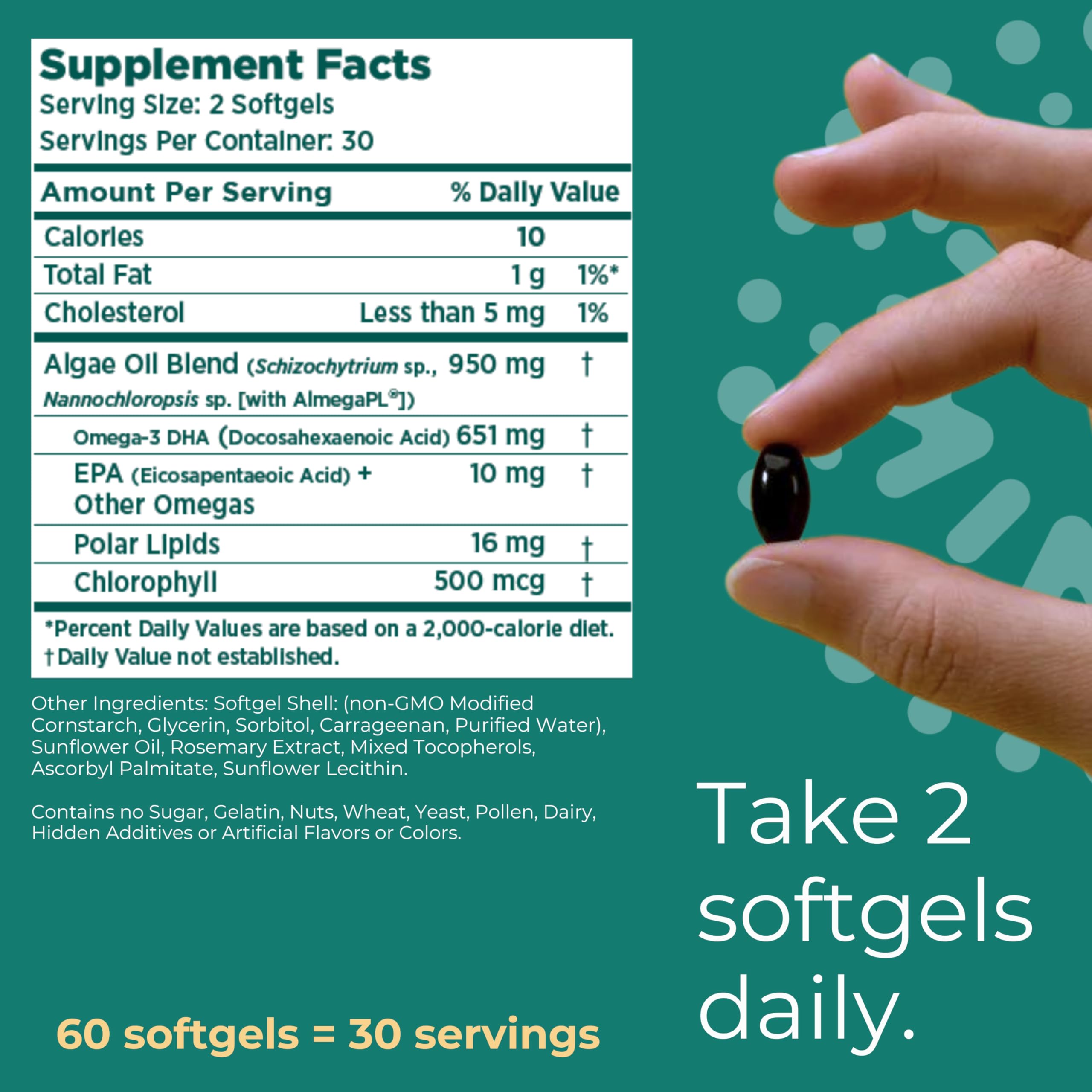 Iwi Omega-3 Algal Oil Softgels close-up of softgel texture