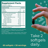Iwi Omega-3 Algal Oil Softgels showing serving size