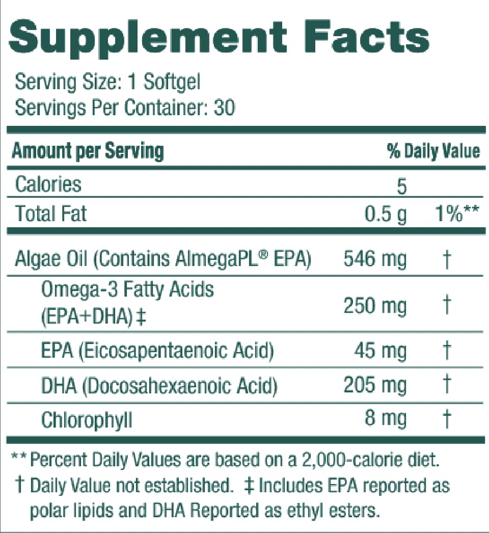 Iwi Omega-3 Mini Softgels displayed with a green plant background