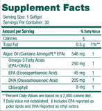 Iwi Omega-3 Mini Softgels displayed with a green plant background