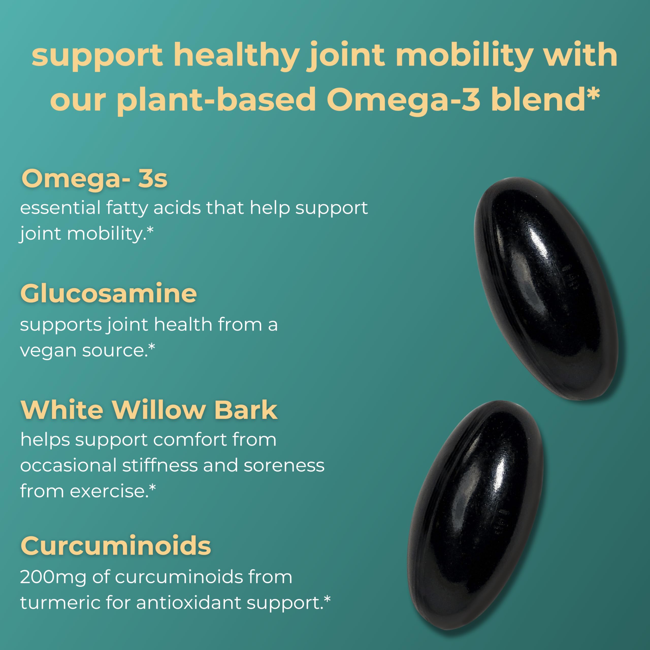 Iwi Vegan Joint Omega-3 Supplement packaging details