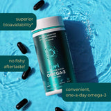 Iwi Vegan Omega-3 Algae Oil Softgels side view