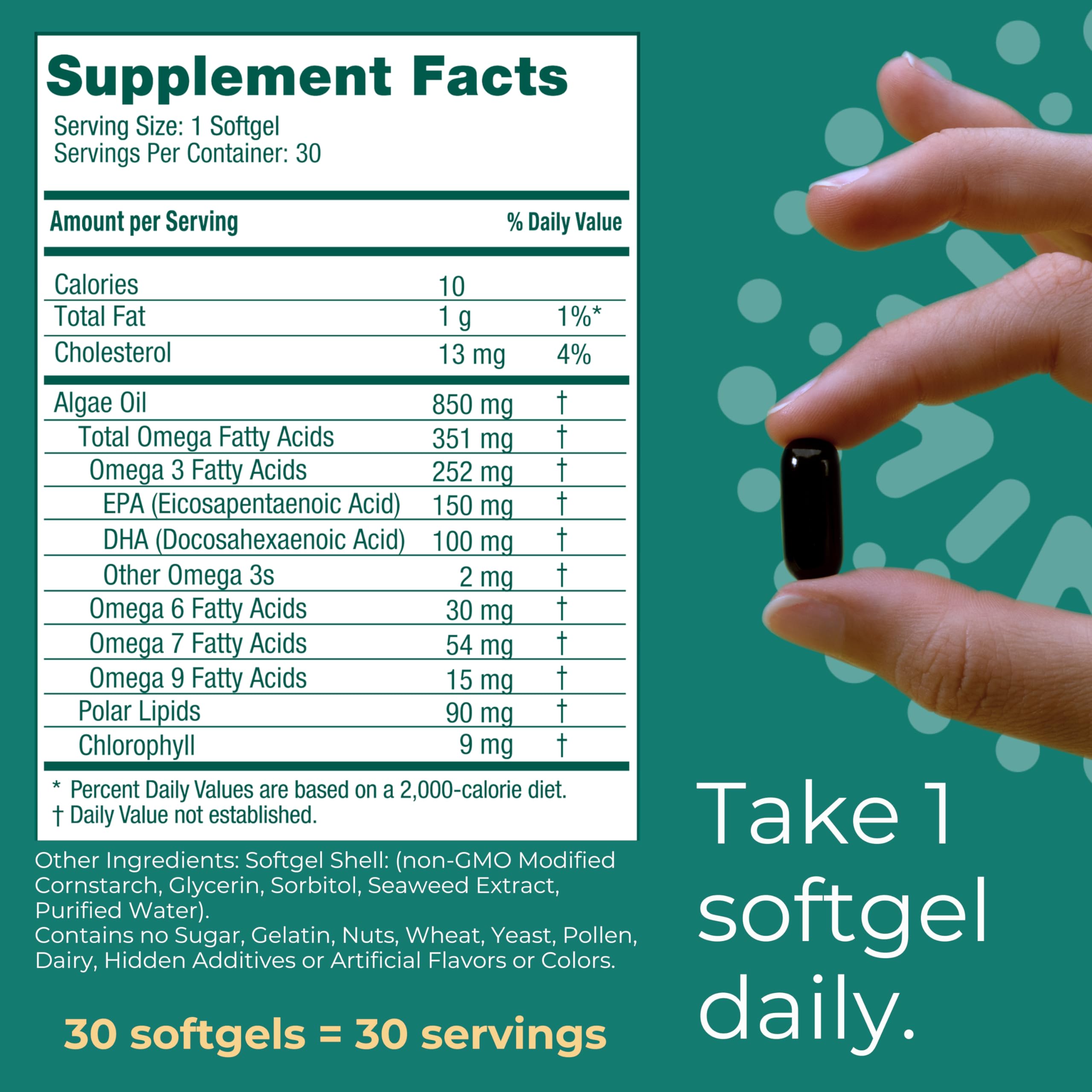 Iwi Vegan Omega-3 Algae Oil Softgels with a measuring spoon