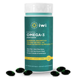 Iwi Vegan Omega-3 Softgels 30 Count front view