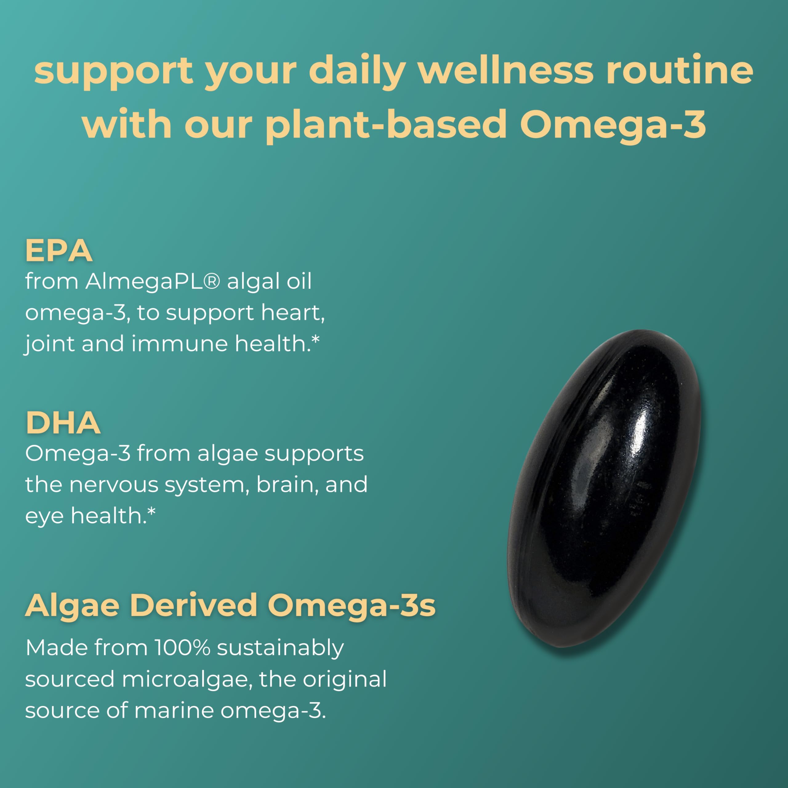 Iwi Vegan Omega-3 Softgels showing softgel capsule