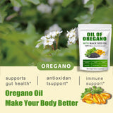 ixarco Oil of Oregano Softgels capsules on a spoon